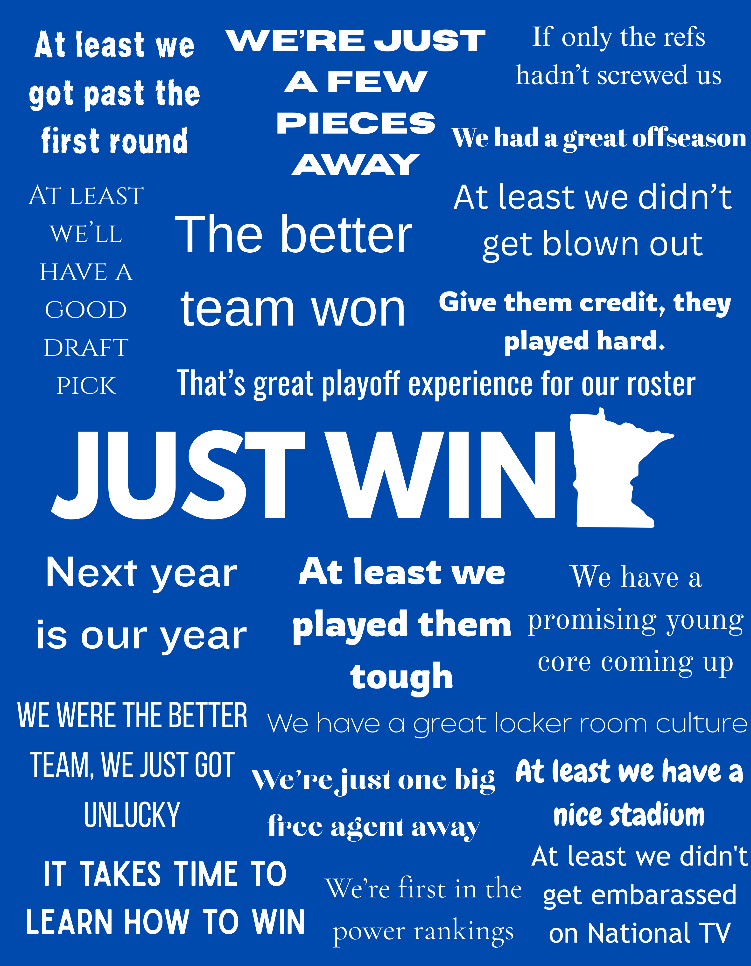 “JUST WIN” – Minnesota Moral Victory Collage Unisex T-Shirt